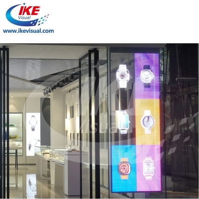 IP65 Transparent LED Window Display Outdoor P3 Full Color 4500 Nits