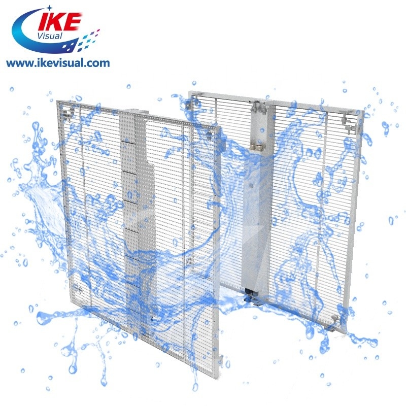 IP65 Transparent LED Window Display Outdoor P3 Full Color 4500 Nits